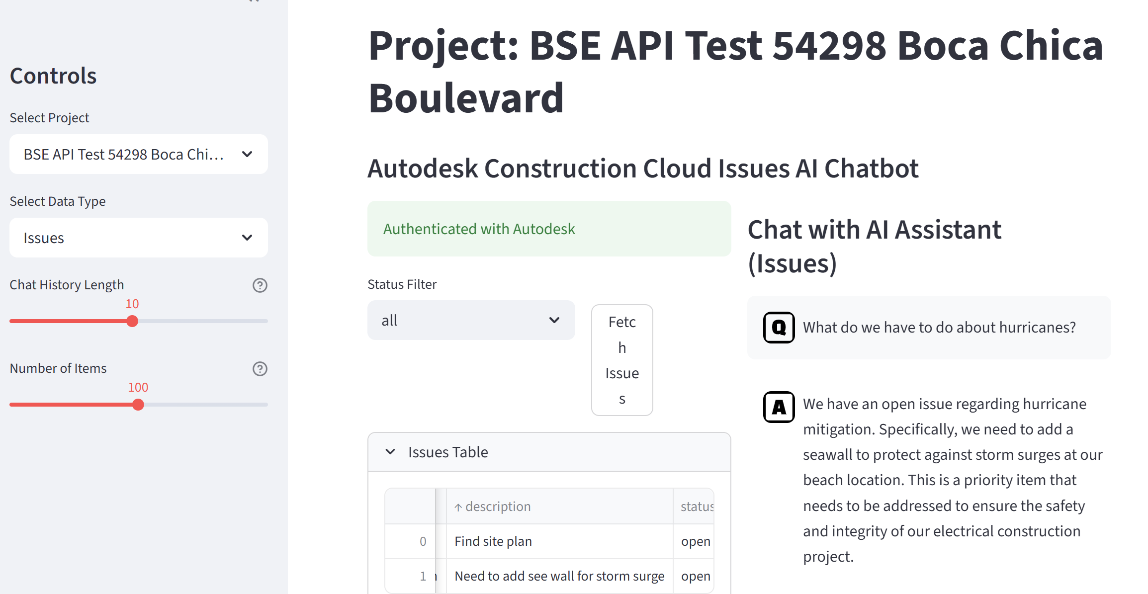Connecting a Streamlit App to Autodesk Construction Cloud